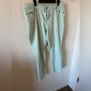 Old Navy Light Mint Green Rockstar Jeans